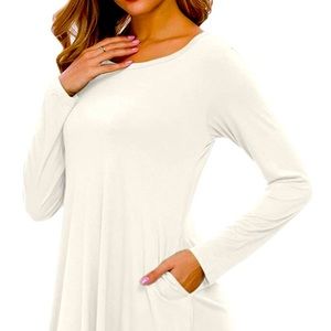 Casual summer white swing dress M